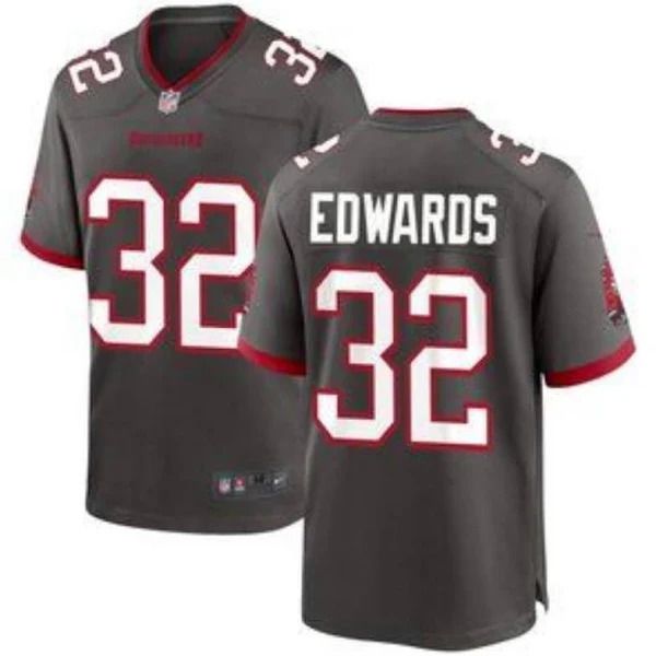 Men Tampa Bay Buccaneers 32 Mike Edwards Nike Grey Game NFL Jersey